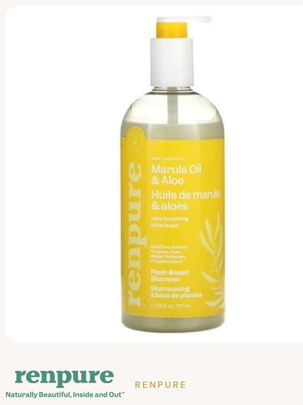 Renpure Marula Oil & Aloe Ultra Smoothing Plant-Based Shampoo NEW